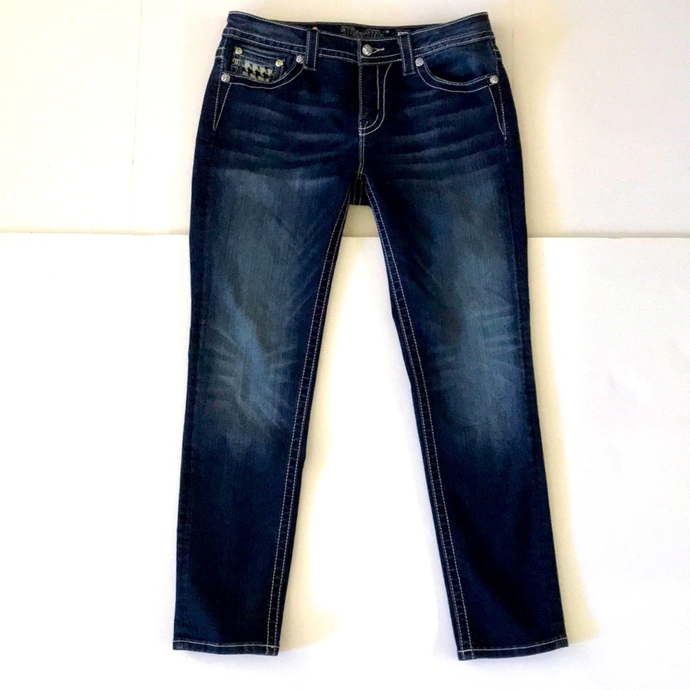 Miss Me Sequin Houndstooth Skinny Jeans size 32 almost new!